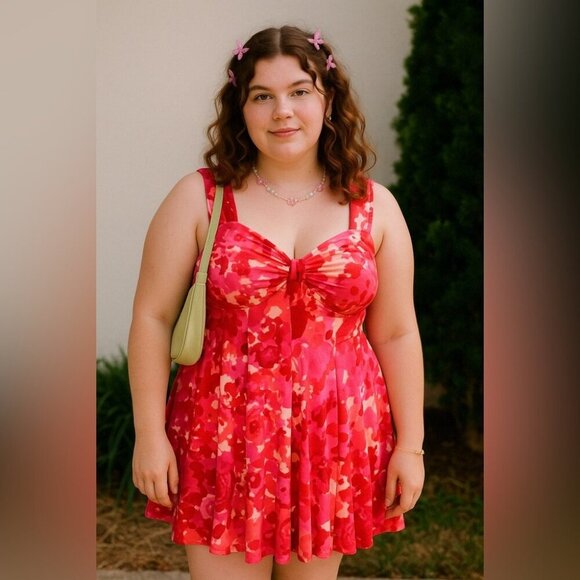 Vintage Pretty Woman Y2K 90s Babydoll Stretchy Mini Dress Size XL - Picture 1 of 16